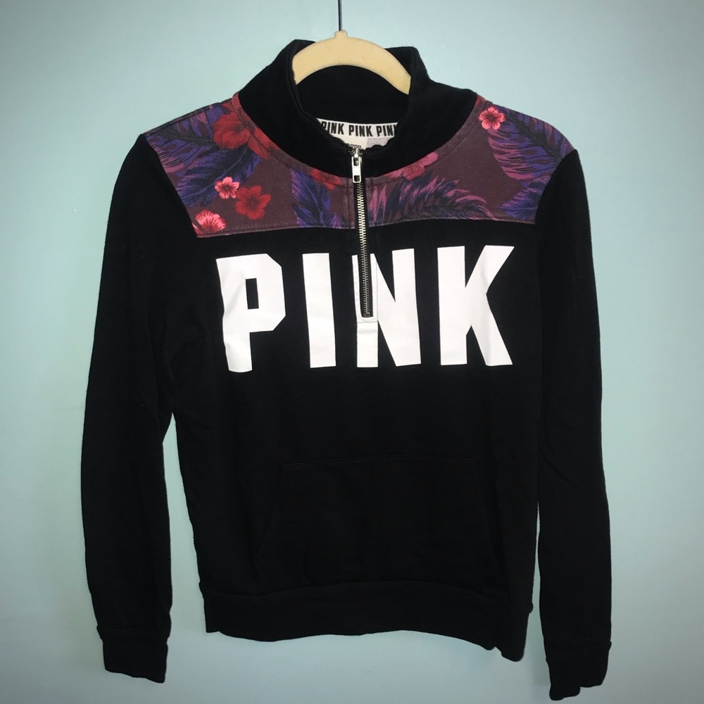 Pink quarter zip